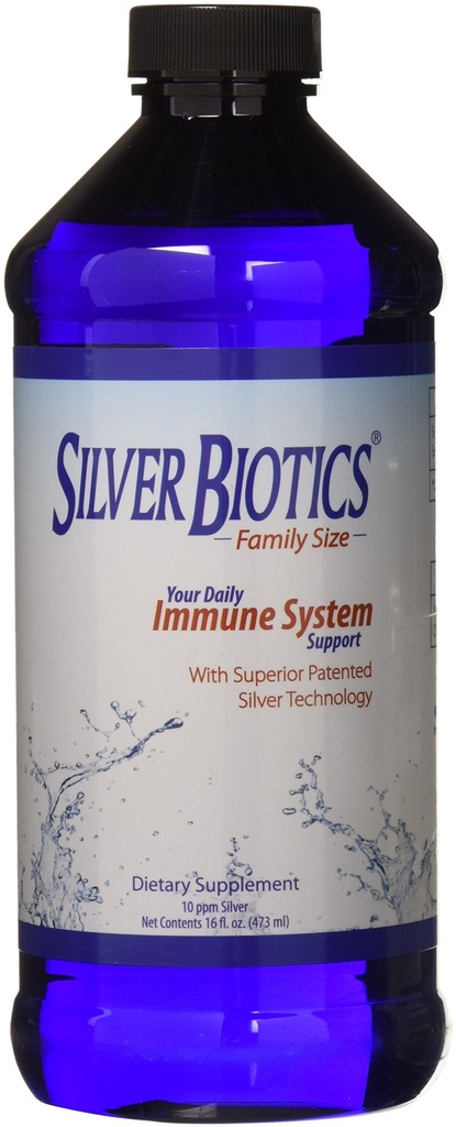Silver Biotics Colloidal Nano SilverSol Ag4O4 10 PPM Immune Support Suporte Imune de Bio-Hacking Suporte Natural de Edifícios 16 Fl Oz (Pacote de 2)