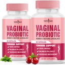 NOVA IDADE Probióticos vaginais para mulheres com prebióticos, Extrato de cranberry, e uma mistura probiótica de Lactobacillus, Suporta equilíbrio de pH saudável, Odor Controle, Flora vaginal - 120 Cápsulas