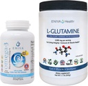 Eniva L-Glutamina pó, 1,1-Libra e Omega-3 óleo de peixe (60 caps)