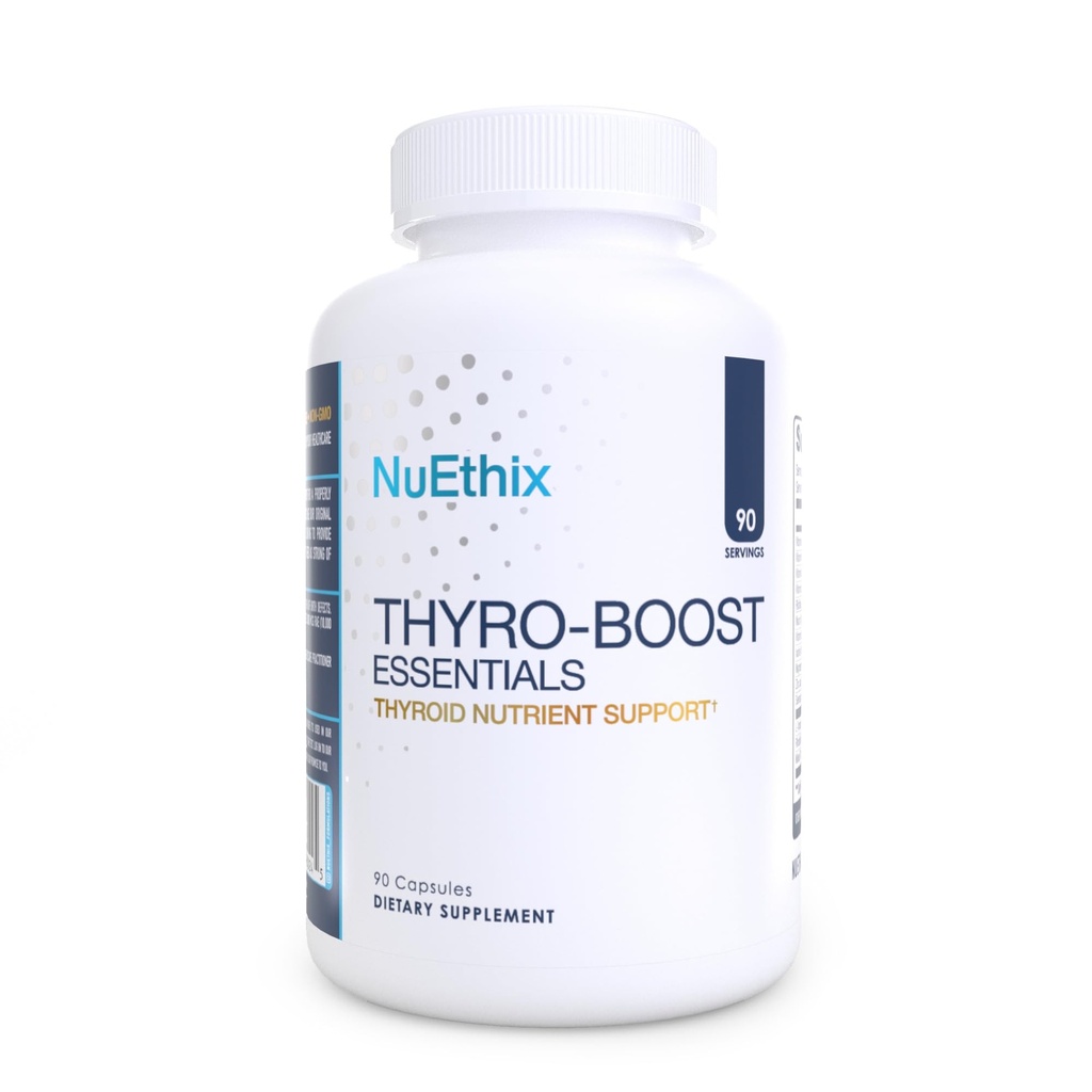 NuEthix Formulações Thyro-Boost Essentials, Suporte não-Glandular para Ajuda com Função Optimal da Tiróide, 90 Cápsulas