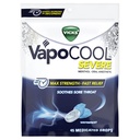 Vicks VapoCool Gotas de Garganta Dolorida Medicadas Graves, Mentol de Máxima Força, Dor de Garganta Dolorida, Flavor de Inverno, 45ct