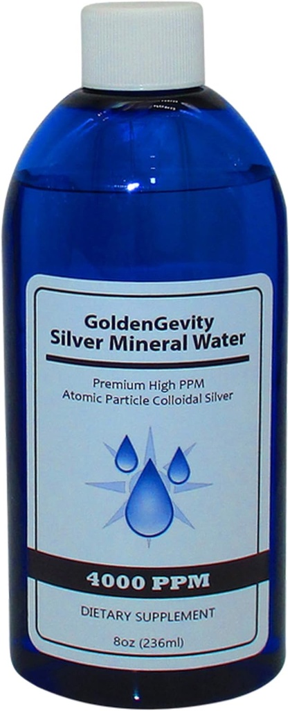 4000 PPM Bioactive Atomic Colloidal Silver, 8 oz □ Não-Tóxico, Não-GMO Trace Mineral Imune Support Supplement