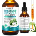 Soursop Graviola Liquid Drop, Óleo de Soursop para apoio e regeneração, Imune Boost, Relaxar, Fígado e dormir, Soursop Bitters Liquid, Vegan, Açúcar & Gluten Free, Natural Flavor, para homens & mulheres-2 Fl Oz