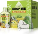 GREENPEOPLE Soursop & Acerola Liquid Supplement Drink, Soursop Bitters Liquid, Imune Boosting Vitamina C Drink, Absorção rápida, Vegan, Não-GMO, 10 pacotes