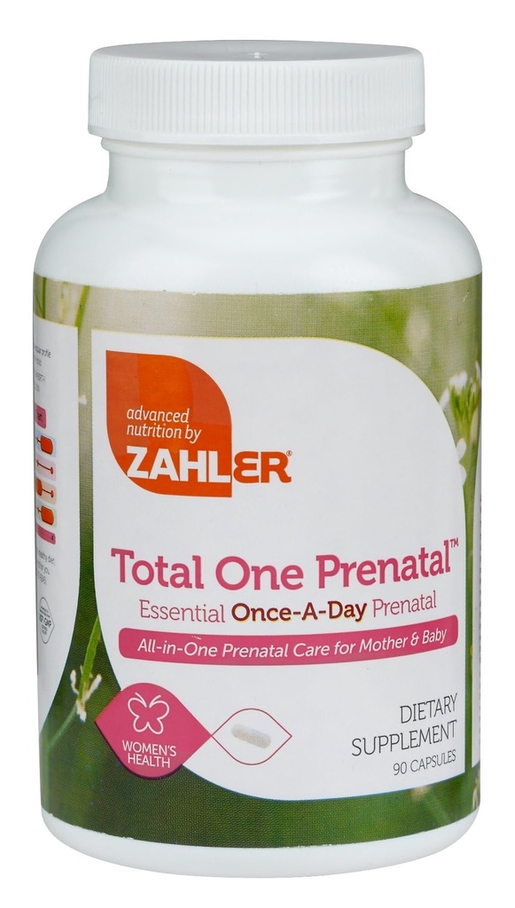 Zahler - Total de vitaminas pré-natais para as mulheres (90 Count) pré-natais diários multivitamina com ácido fólico, ferro, zinco e 19 outras vitaminas essenciais e minerais - Kosher Pré Natal multivitamin Cápsulas