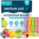 Venture Pal Sugar Free Electrolyte Powder Packets - Liquid Daily IV Hydration Packets □ Eletrolytes Drink Misture with 5 Vitaminas & 7 Eletrolytes □ Keto Friendly