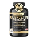 Quercetin com bromelaína, Supplement Nettle Stinging, Zinc Vitamina C Vitamina D, Não-GMO, Gluten-Free, Made in USA 2 Meses Supply