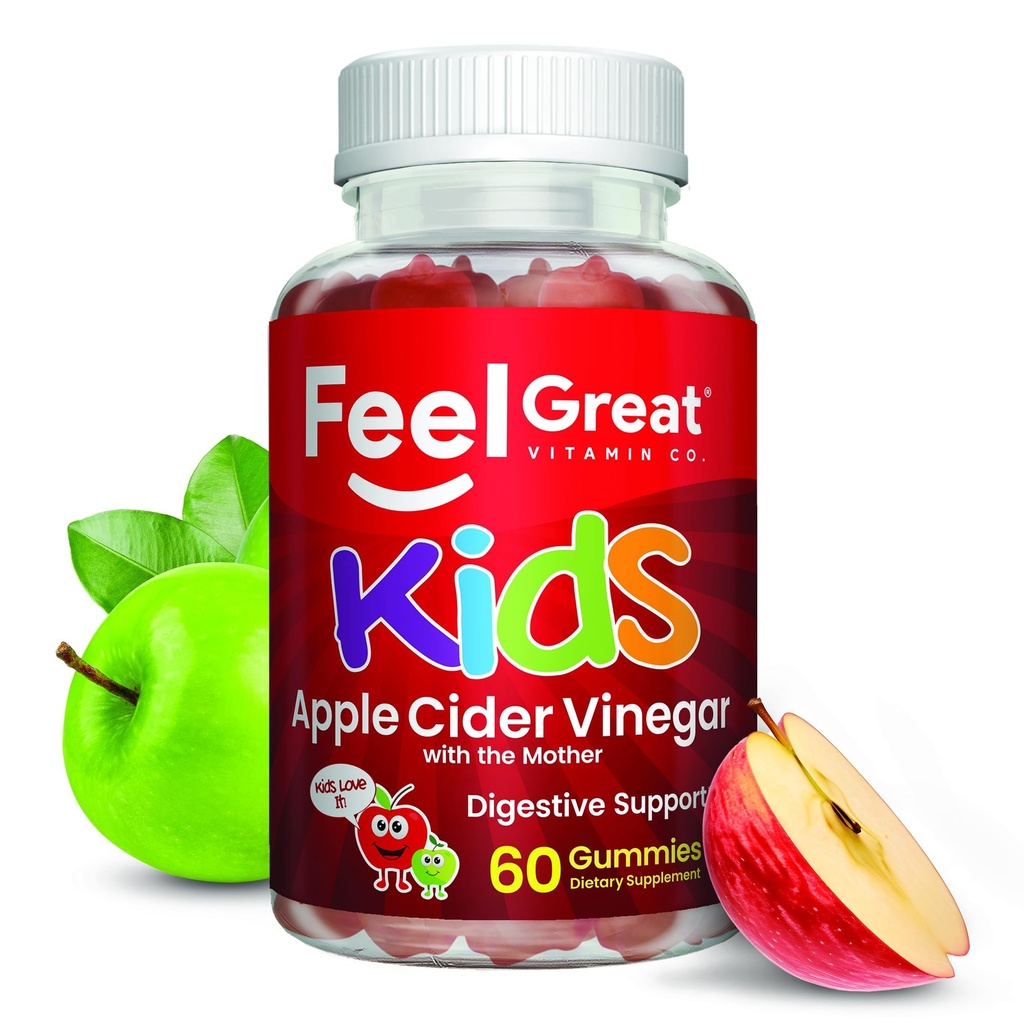 Sentir grande maçã Cider Vinagre Gummies para crianças Rico em enzimas digestivas e antioxidantes naturais para a saúde da gut