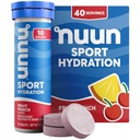 Nuun Sport Electrolyte Tablets com magnésio, cálcio, potássio, cloro e sódio, Gluten Free & Vegan, Fruit Punch, 4 Pack (40 Servings Total)
