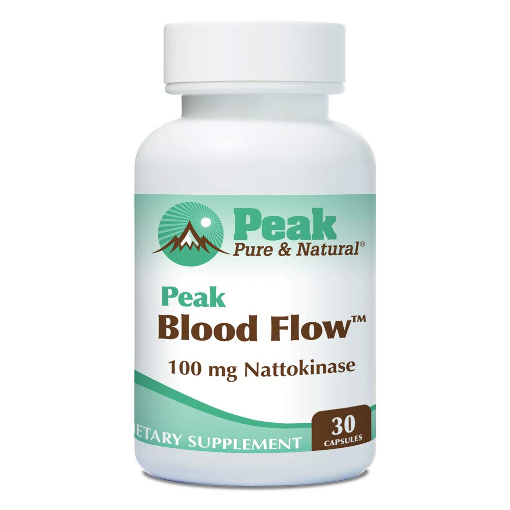 Peak Pure & Natural Peak Blood Flow - Suplemento de Nattokinase - Suplementos de circulação sanguínea saudável para adultos