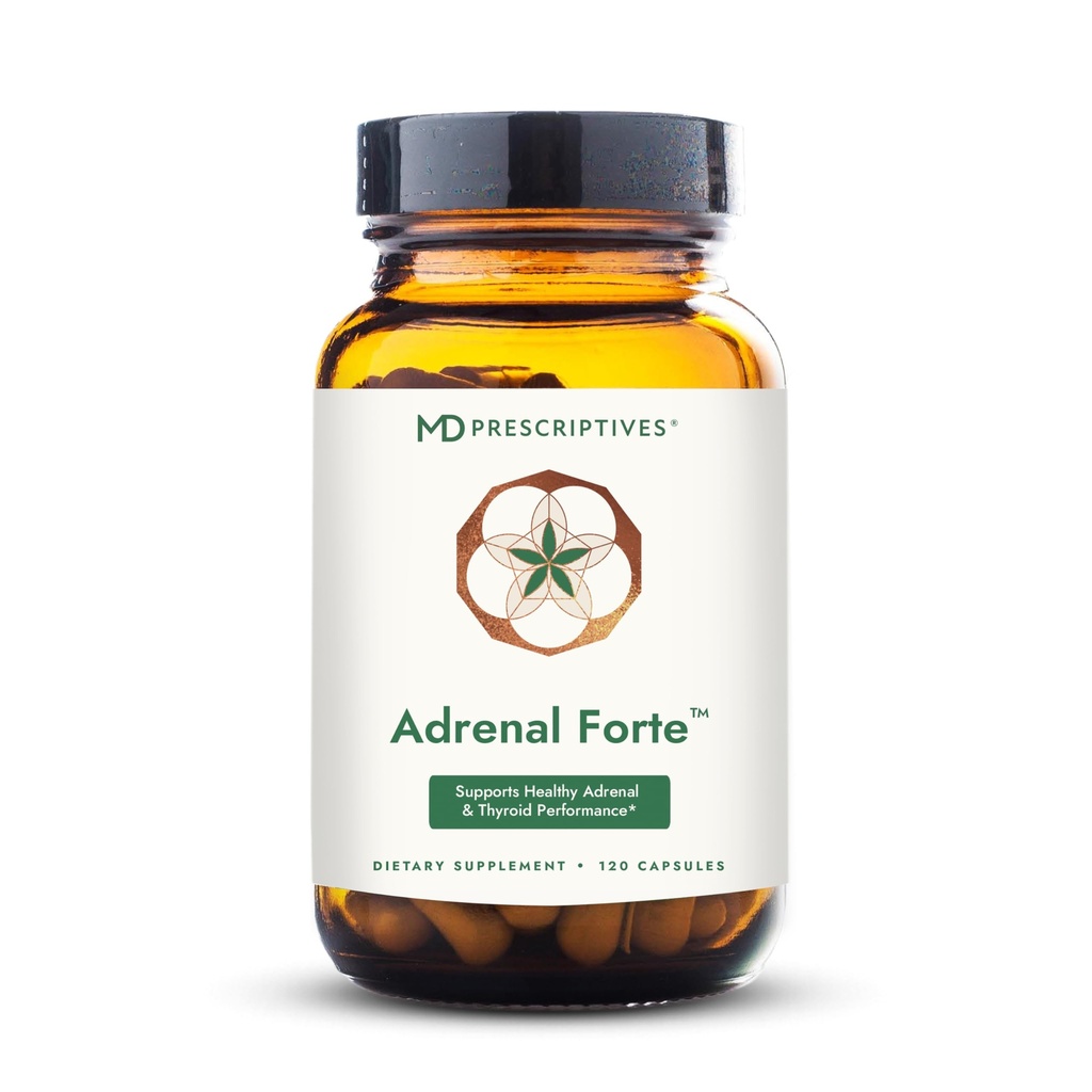 MD Prescritivos - Forte Adrenal - Suplemento de Suporte Adrenal* com Ashwagandha & Rhodiola - 120 Cápsulas
