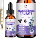 2 Embalagem □ Taurato de Magnésio Líquido, Glicinato, Malato, Aspartato, Citrato Calm Magnésio Suplemento Complexo para Cardiovascular, Sono, Calm, Suporte a Cramps