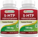 Best Naturals 2 Embalagens 5-HTP (5-hidroxitriptofano) 100 mg 120 Cápsulas