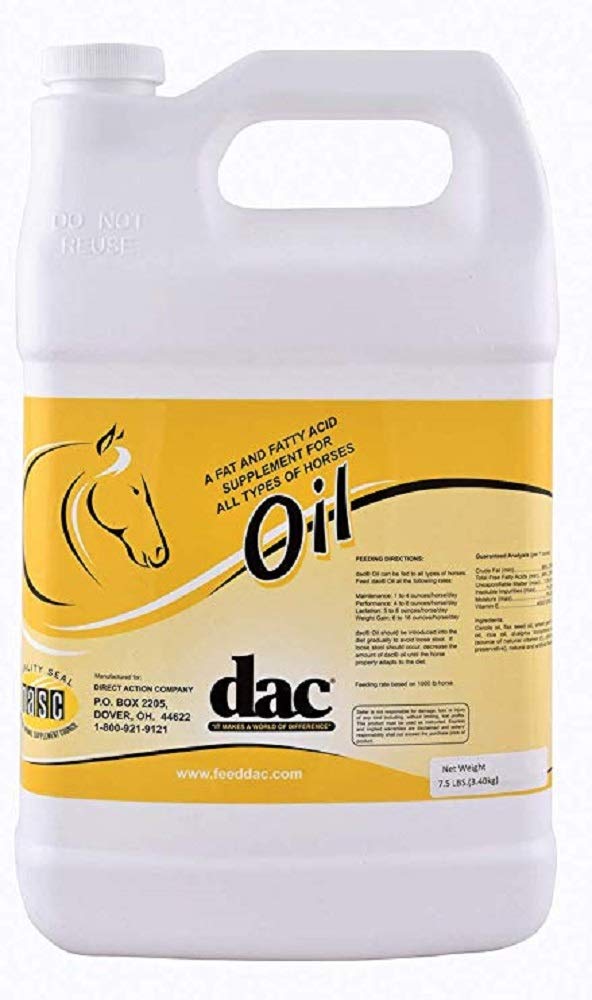 DAC Oil Gallon Jag Cavalo Peso Ganho Calorie gordura gordura ácido casaco pele suplemento de saúde