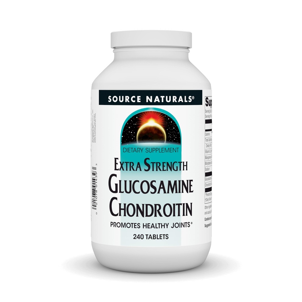 Fonte Naturals Força extra Glucosamina Condroitina, Promove articulações saudáveis*, 240 comprimidos