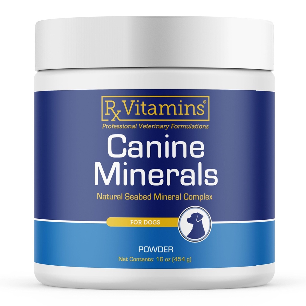 Rx Vitaminas Minerais Caninos - Minerais Essenciais para Cães - Cálcio, Magnésio, Suplemento de Ferro, Osso e Suplemento Conjunto para K9, Suporte Imune - 16 onças