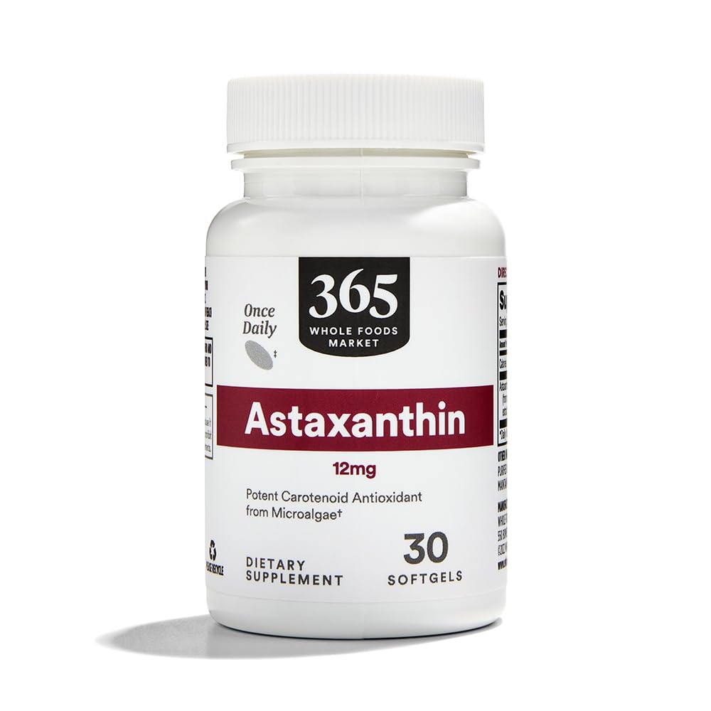 Mercado inteiro de alimentos, Astaxantina 12mg, 30ct
