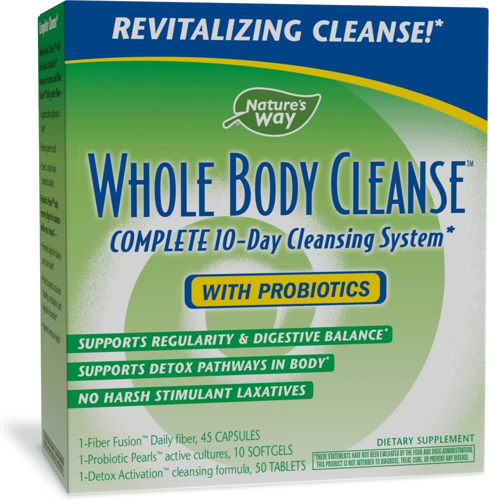 Terapia enzimática Corpo inteiro Cleanse completo, 10 dias Detox Cleansing System Kit com Probióticos