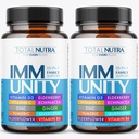 10-In-1 Imune suplemento de suporte: Imune Boosters para adultos e crianças diariamente Imunidade defesa com vitaminas do sistema imunológico chave Zinco, vitamina C e D, além de Elderberry, Quercetin, Echinacea & More, 60 Caps