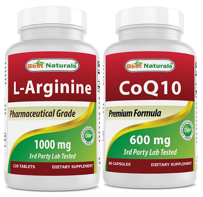 Melhores naturais L-Arginina 1000 mg & CoQ10 600 mg