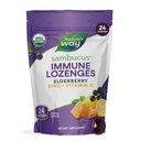 Maneira da natureza Sambucus Zinc Lozenges com Elderberry e vitamina C, mel limão sabor, 24 Lozenges