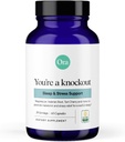 Ora Organic Natural Sleep Aid Supplement Stress Support Calm Herbal Blend with Melatonin from Tart Cherry - Inclui Citrato de Magnésio, Raiz Valeriana, e Limão Balm - 1 mês de fornecimento, 60 cápsulas