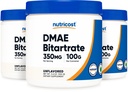 Nutricos puro DMAE-Bitartarato em pó 100G (3 frascos)