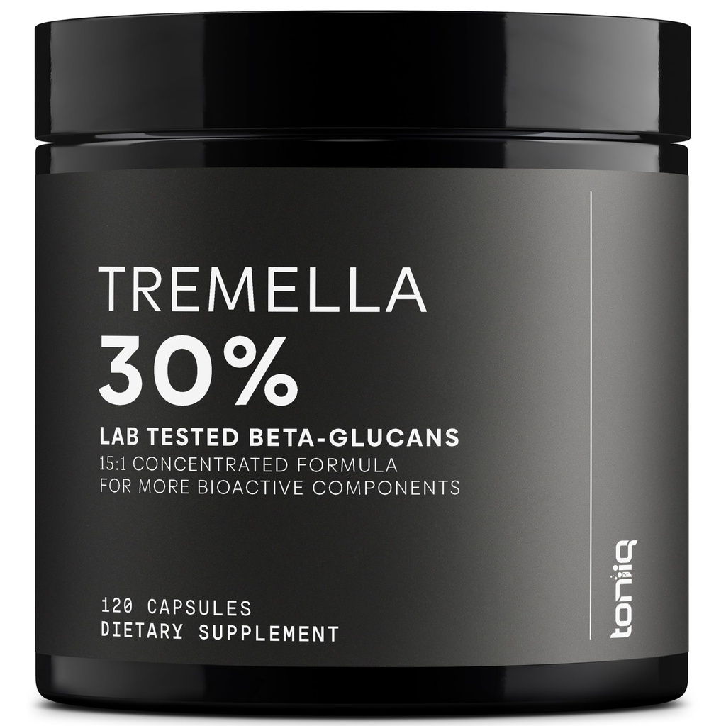 Tremella Mushroom Ultra High Potence 15:1 Extract with 30% Beta Glucans - Pure & Concentrated Formula - Third-Party Lab Tested for Pureza & Qualidade - 120 Cápsulas