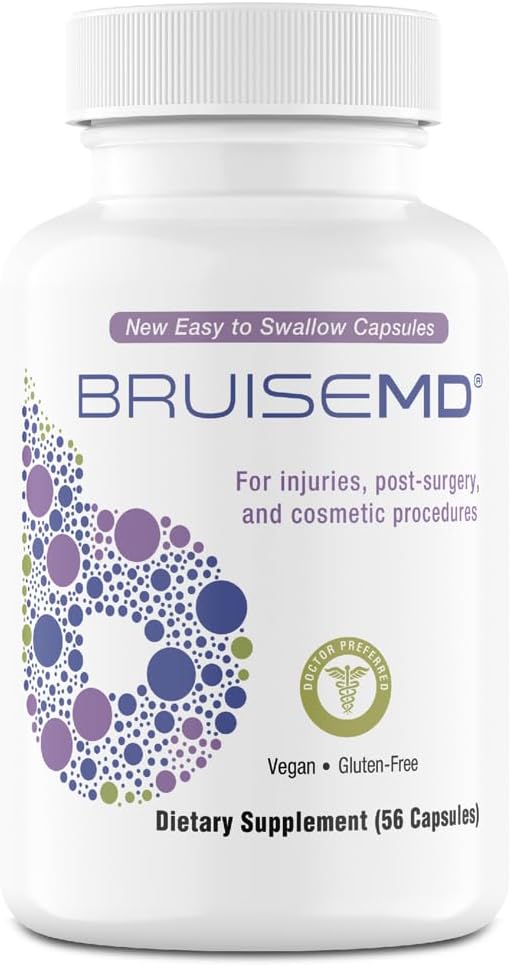 Arnica 1000mg e Bromelain 500mg 2.400GDU/g Suplemento para Contusões e Inchaço, Cápsulas fáceis de engolir (14-dia de fornecimento) - Fórmula de tratamento avançado de contusões