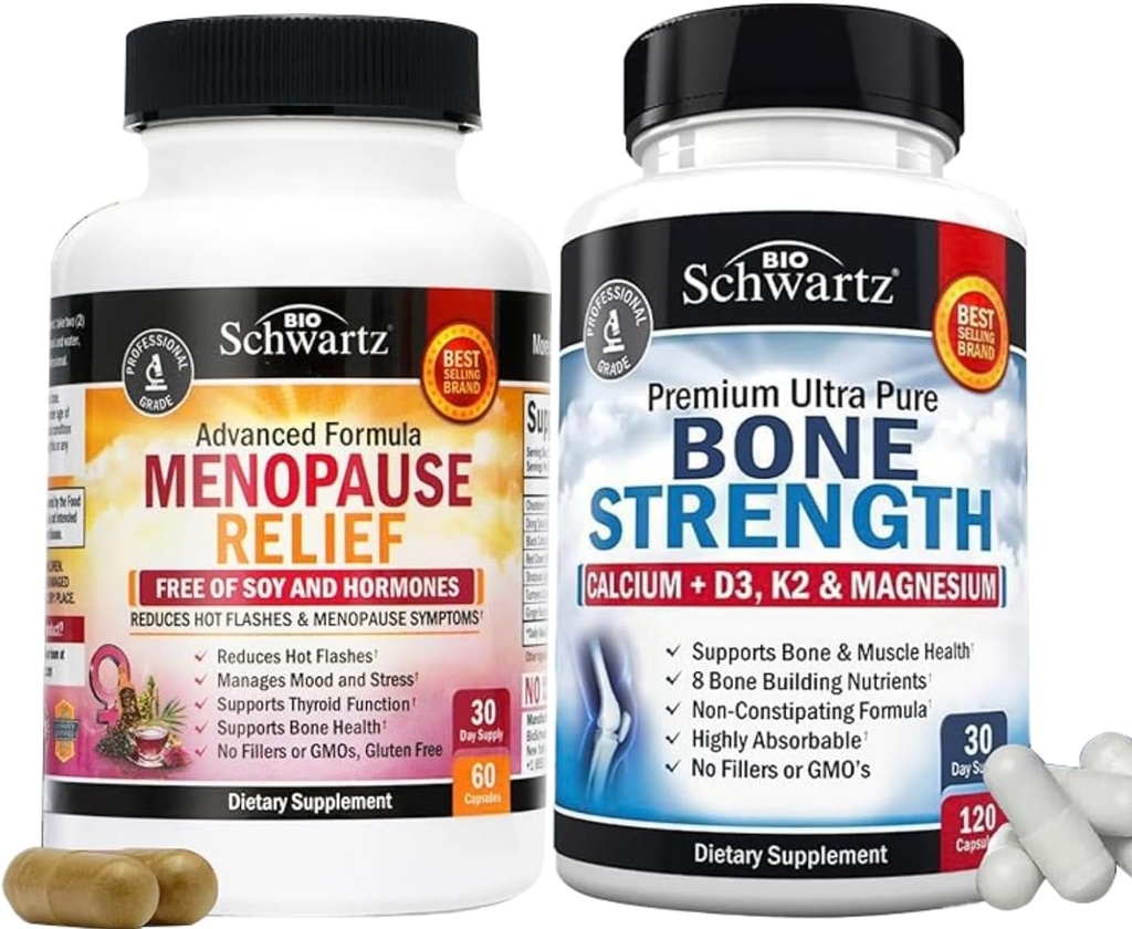BioSchwartz Força avançada Pré e Probióticos Suplemento com Enzimas Digestivas (2 Mês de Abastecimento) Mais Complexo de vitamina B com Vitamina C (2 Mês de Abastecimento)