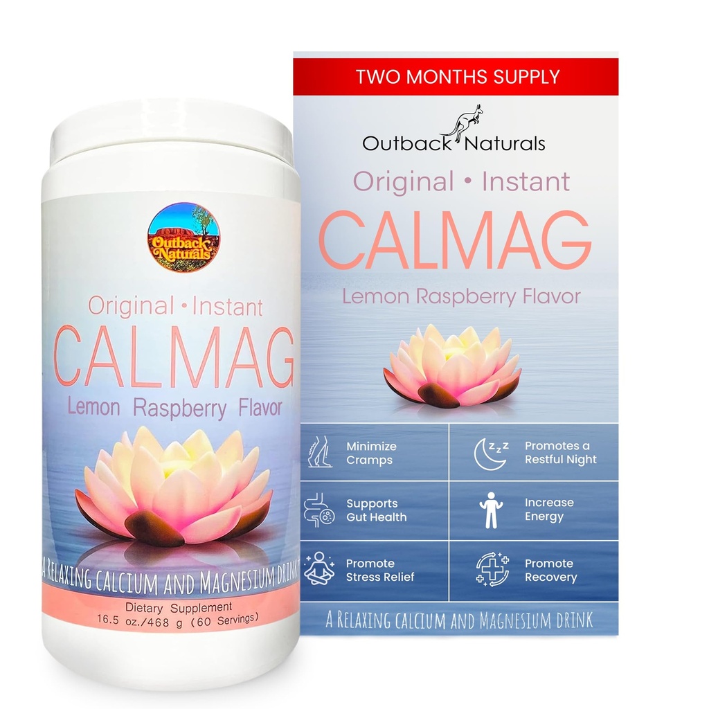 CalMag 2:1 Alta Absorção Citrato de cálcio Citrato de magnésio em pó para alívio do estresse, e sono, Suplemento de cálcio para a saúde óssea, limão framboesa sabor 16,5 onças (Pack of 1)