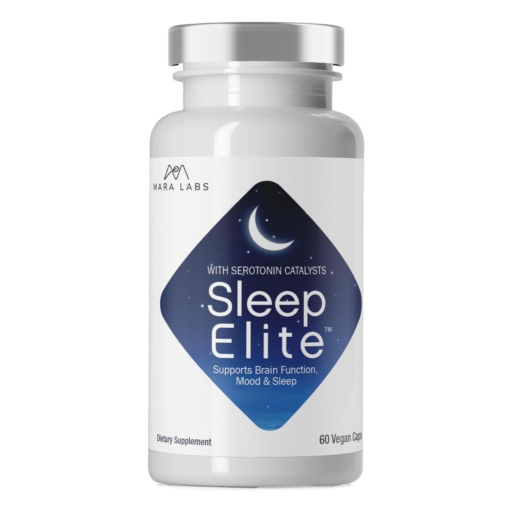 Mara Labs SleepElite □ Suporta Função Cérebro, Humor e Sono com Catalisadores de Serotonina