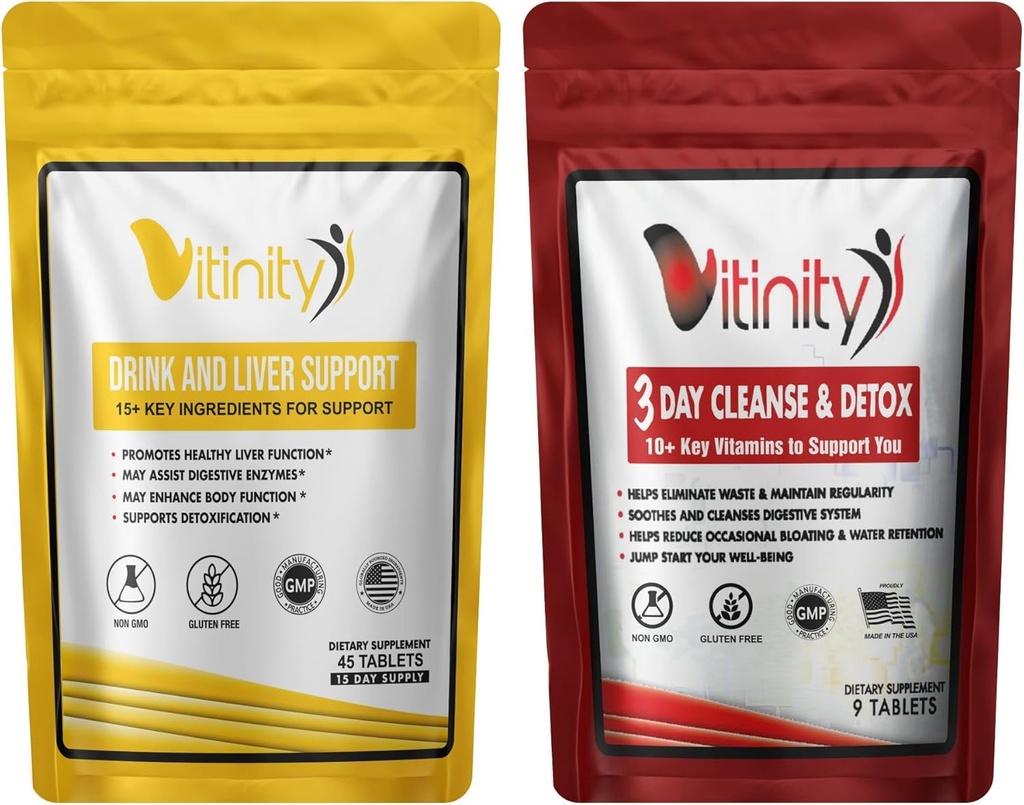 Anti-beber suplementos de limpeza do fígado, 25+Key Ingredients-Craving Support,Liver Health,Kudzu,Milk-Thistle,Holy Basil,DHM Natural Cleanse,Redução Gradual,Replenisher 30+9 Tabs(Drink-Cleanse Combo)