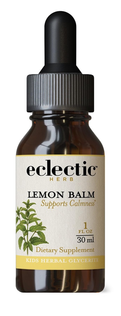 Instituto Eclético Crianças Ervas Limão Balm, Lemon Flavor, calmante e suporte do sistema nervoso