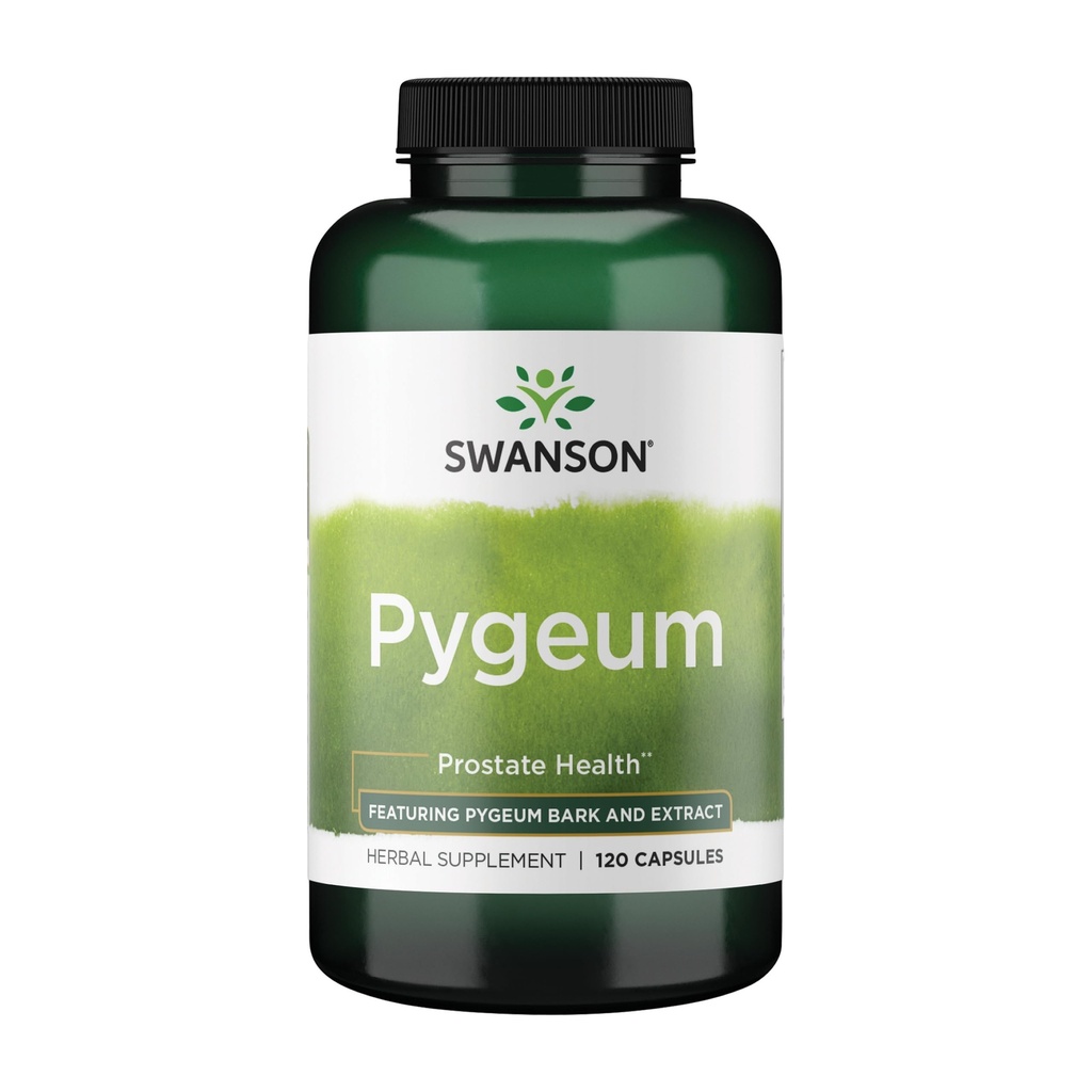 Swanson Pygeum - 400mg Suplemento de ervas para a saúde da próstata masculina - Suporta a saúde da bexiga e do trato urinário - 120 cápsulas