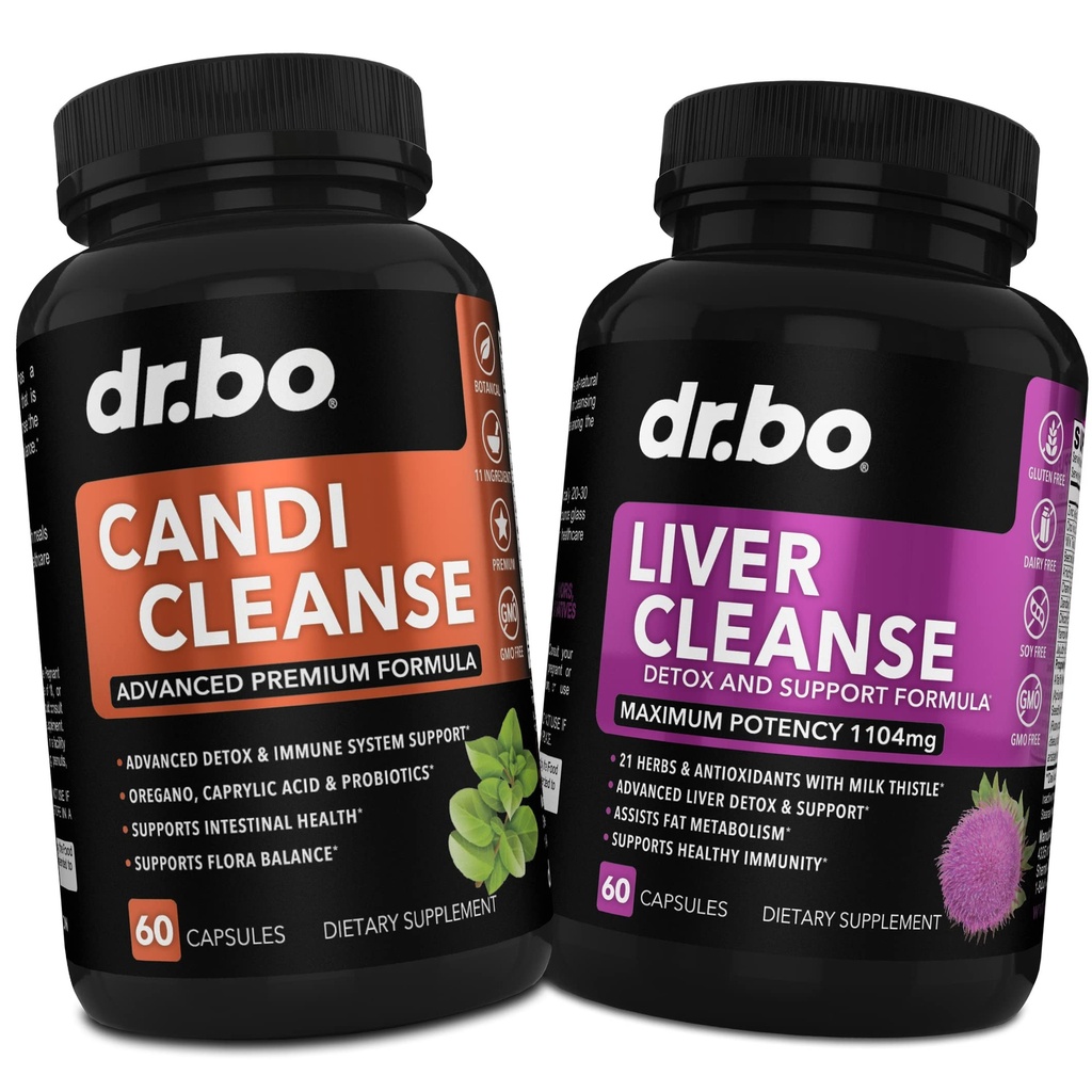 Candi Liver Cleanse Support Supplement - Equilíbrio Controle Probiótico Complex Cleanser para Mulheres e Homens - Oral Herbal Orégano & Caprylic Acid Cápsulas, Cápsulas de cuidado da vesícula biliar e Dente-de-leito