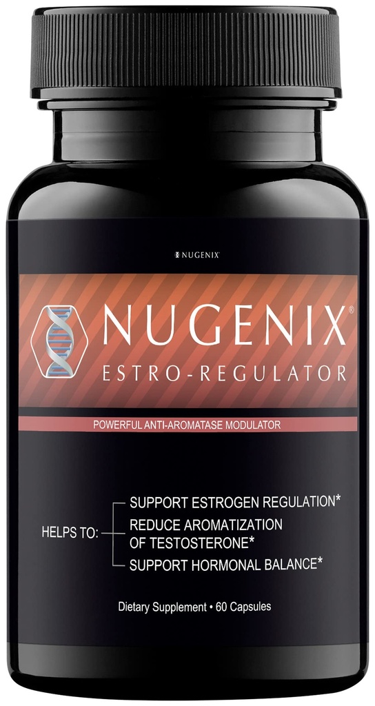 Nugenix Estro- Regulador - Suplemento DIM, Bloqueador de Estrogênio para Homens e Inibidor de Aromatase, Booster de testosterona - 60 Cápsulas