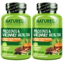 Naturelo Próstata e Saúde Urinária, Fórmula abrangente com Serra Palmetto, Pigeum, Tumérico, Esterol de Plantas, Brócolos e Licopeno, 60 Cápsulas Vegetarianas (Pacote de 2)