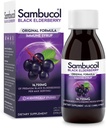 Sambucol Black Elderberry Syrup - Sambucus Elderberry Syrup, Black Elderberry Liquid, Imune Support, Elderberry Syrup para crianças e adultos, Altos antioxidantes, Gluten Free - Fórmula original, 4 Fl Oz