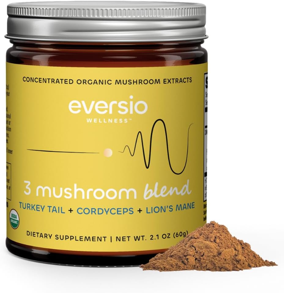 3 Cogumelo Mistura - Despertar Mistura 60 Servings (60g) Cogumelo Mistura em pó para Cogumelo Café ou Smoothies - Lions Mane, Turkey Tail, e Cordyceps - > 32% Beta-D-Glucans!