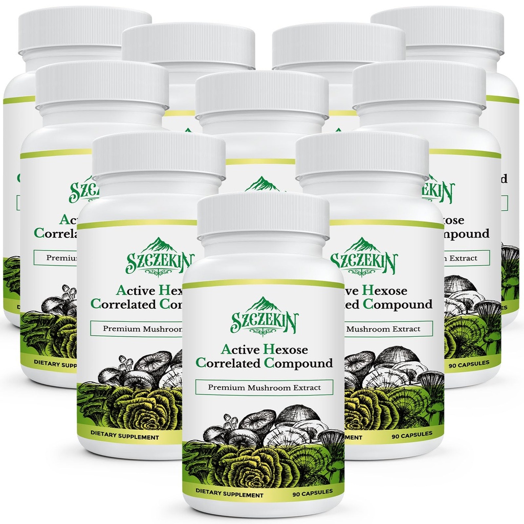 Hexose Ativa Correlacionado Composto 1500 mg Suplemento, Natural 8 Suplemento Extrato de Cogumelo, Sistema Imune, Função Fígado, Assassino Natural e Células T Atividade, 900 Cápsulas Veggie
