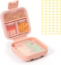 Dynippy Daily Pill Organizer 5 Compartimentos Portáteis Prova de Humidade Pequena Caixa de Pílulas para Bolsa de Bolso Caixa de Pílulas Portátil Medicina Vitamina Suporte de óleo de peixe (Pink)