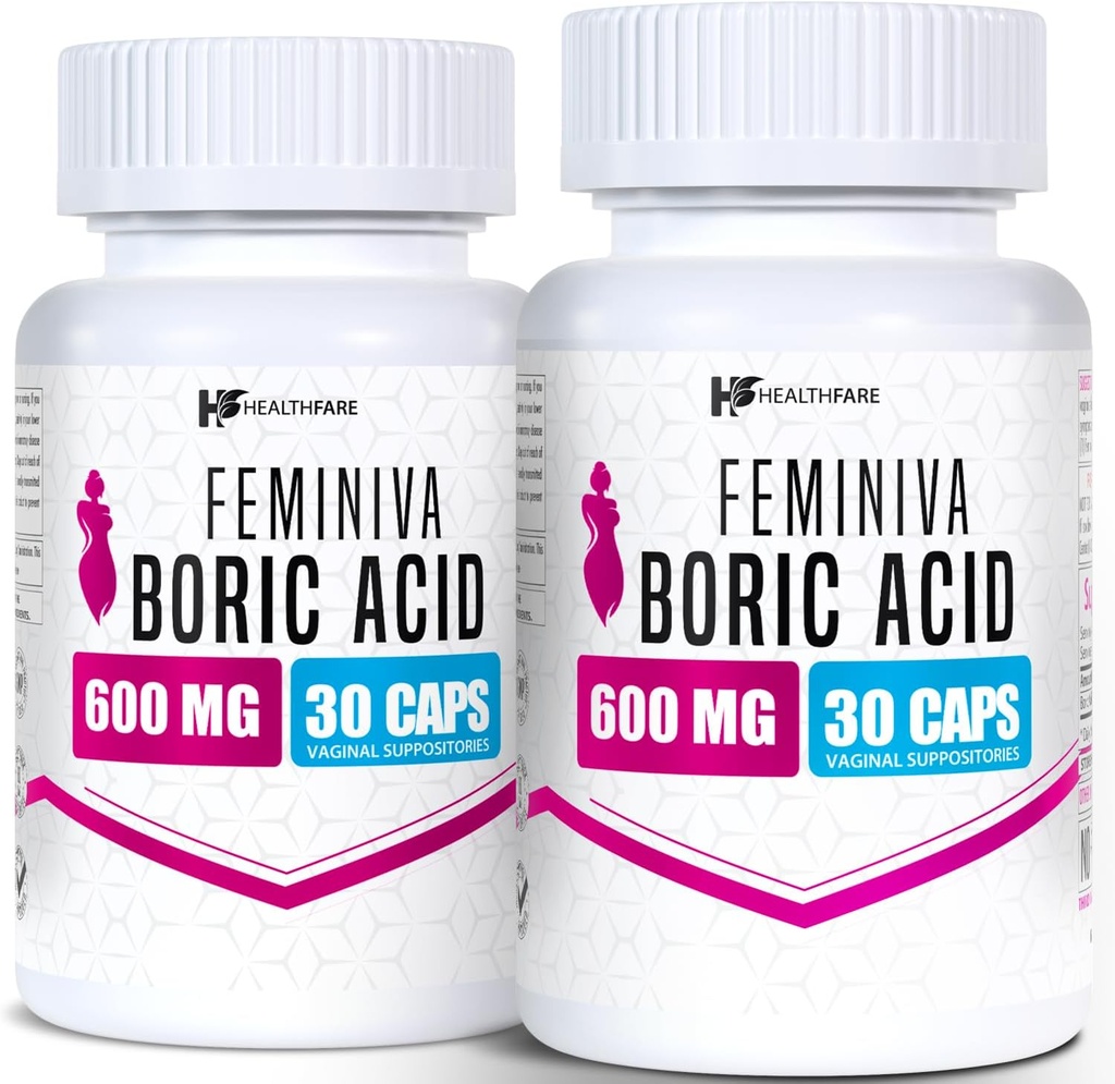 Supositórios de ácido bórico feminino de saída saudável Cada Supositórios vaginais de 600mg 100% puros de substituição nos EUA