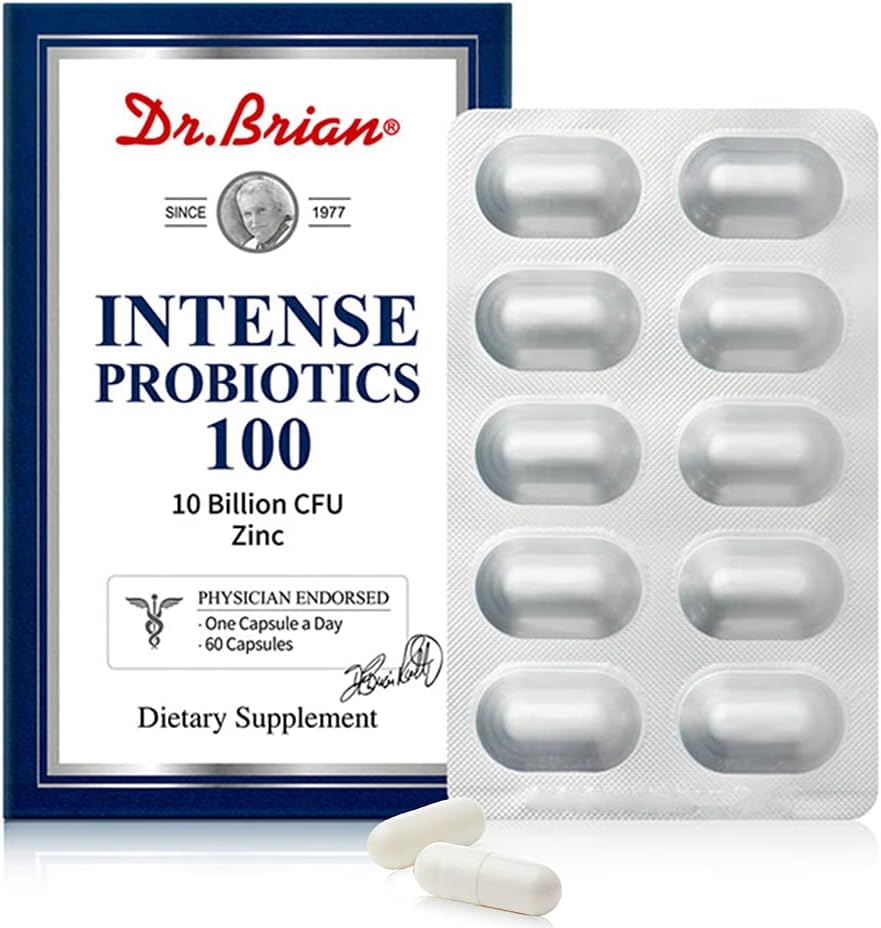 Dr. Brian Probióticos 10 bilhões de ufc Probióticos para Mulheres Homens Adultos Resgate Obstipação Sistema de Imunidade Digestiva Saúde
