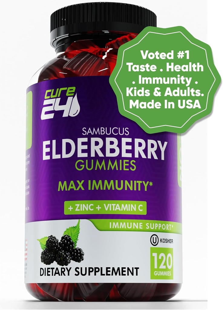Gummies de amora com contagem de vitamina c e zinco 120