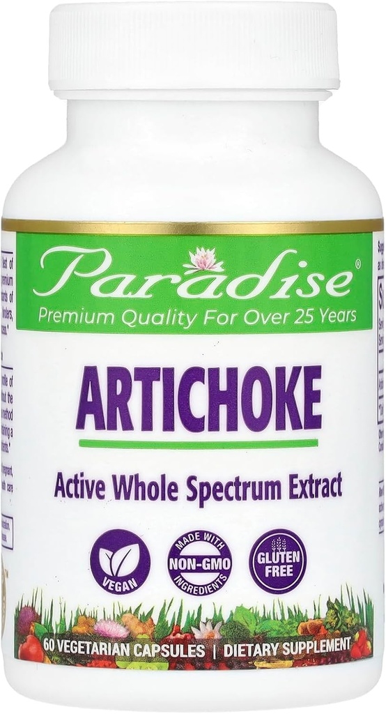 Paradise Herbs Alcachoke, 60 Cápsulas Vegetarianas (250 mg por cápsula)