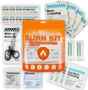 RHINO RESCUE Burn Kit, 4pcs Dressings de queimadura 4x4”, 8pcs Burn Gel Packets 3.5g, 4pcs Burn Pads, Kit de primeiros socorros aliviando alívio creme com bandagem, luvas de nitrilo, tesouras, fita, HSA /FSA elegíveis