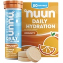Comprimidos Eletrolíticos de Imunidade Nuun com Vitamina D, C, E, & A, Ginger, Elderberry, Magnésio & 4 Outros Eletrolitos Essenciais, Vegan, Citrus Laranja, 8 Pack (80 Servings Total)
