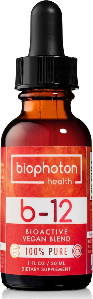 Suplemento líquido de vitamina B12 lipossomal - mistura de metil bioativa - Vegan e não OGM - Glicerina orgânica e açúcar livre (1 Fl Oz)