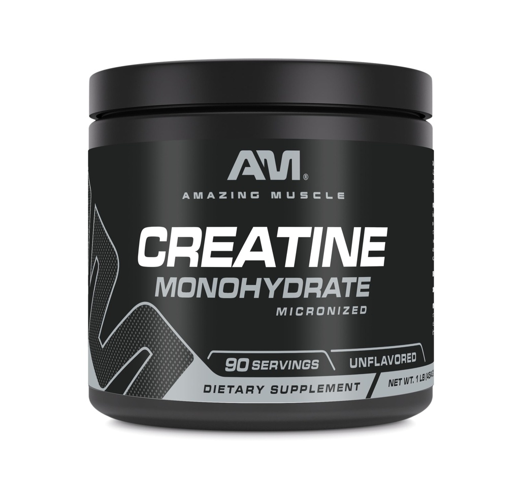 Amazing Muscle Micronized Creatina Mono-hidratado .90 Servings . 5000 Mg por serviço .. 1 Lb (454 Grams) . Ideal Pre & Post Treino Suplemento .